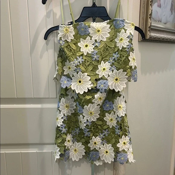 Vici Green Floral Lace floral set - Picture 3 of 5